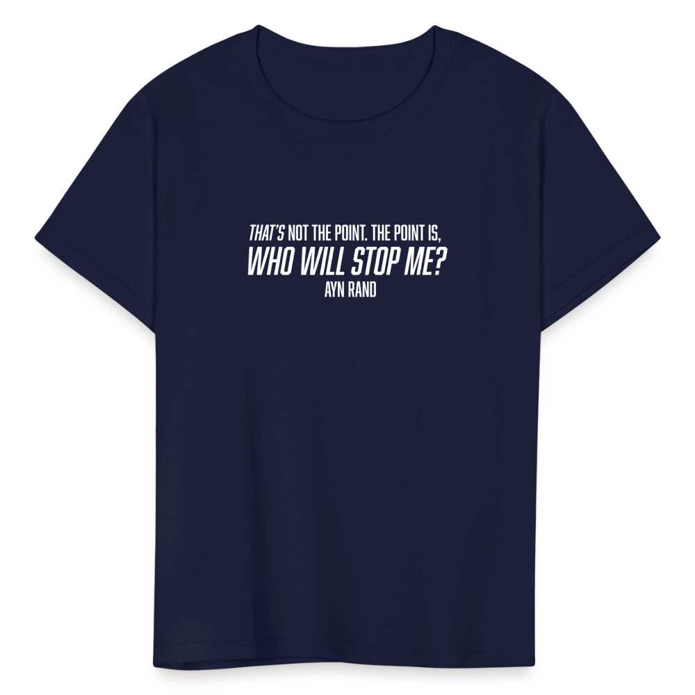 Ayn Rand Quote | Youth Tee - navy