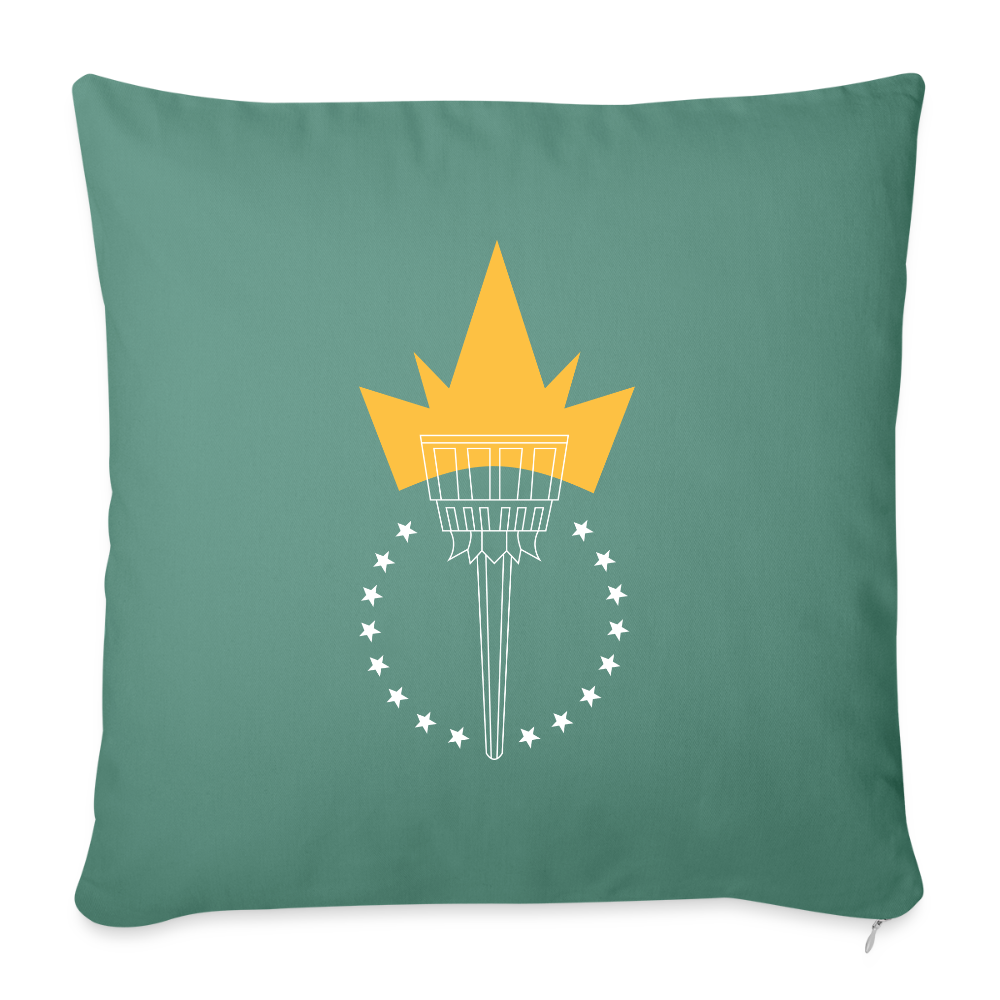 Freedom Torch | Throw Pillow Cover - cypress green