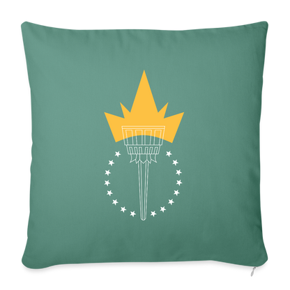 Freedom Torch | Throw Pillow Cover - cypress green