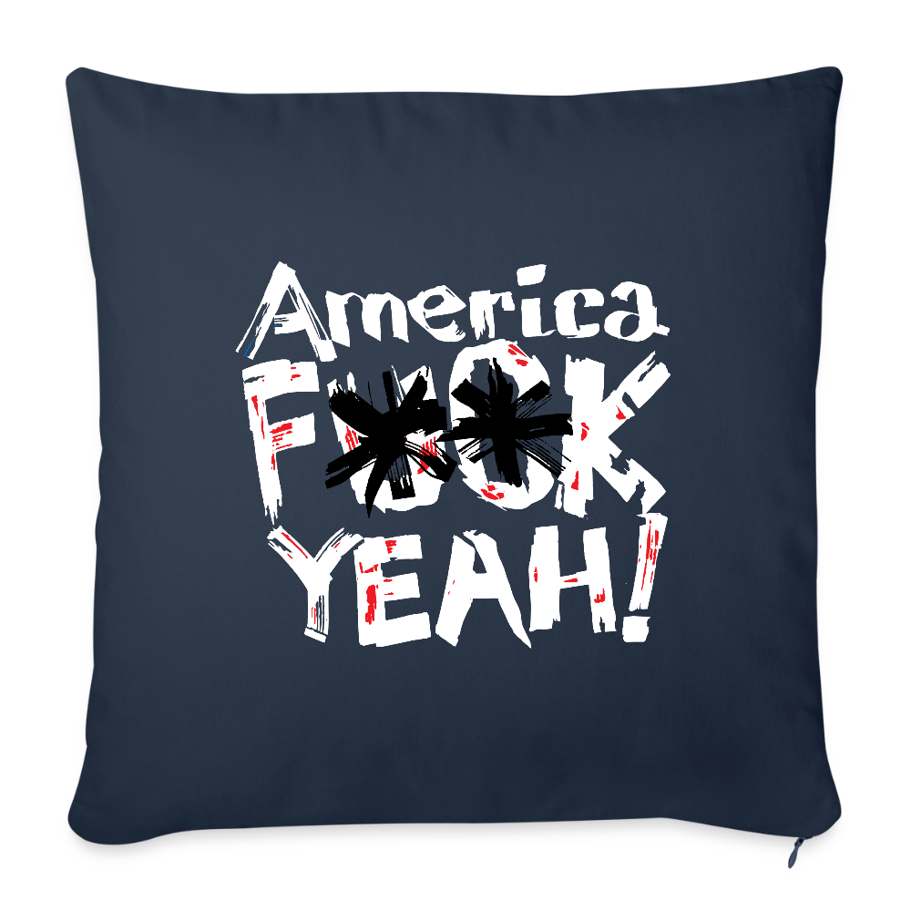 America F**k Yeah! | Throw Pillow Cover - navy
