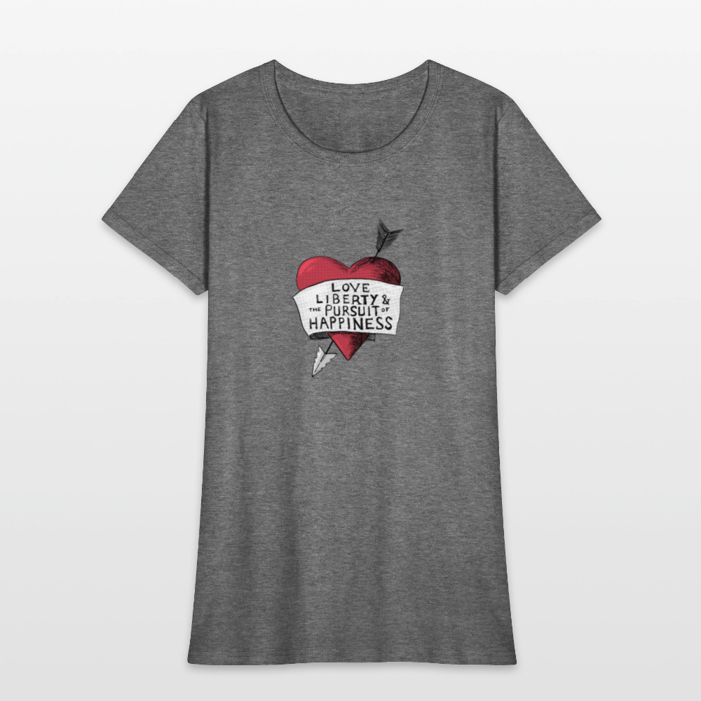 Love, Liberty | Women's Tee - graphite heather