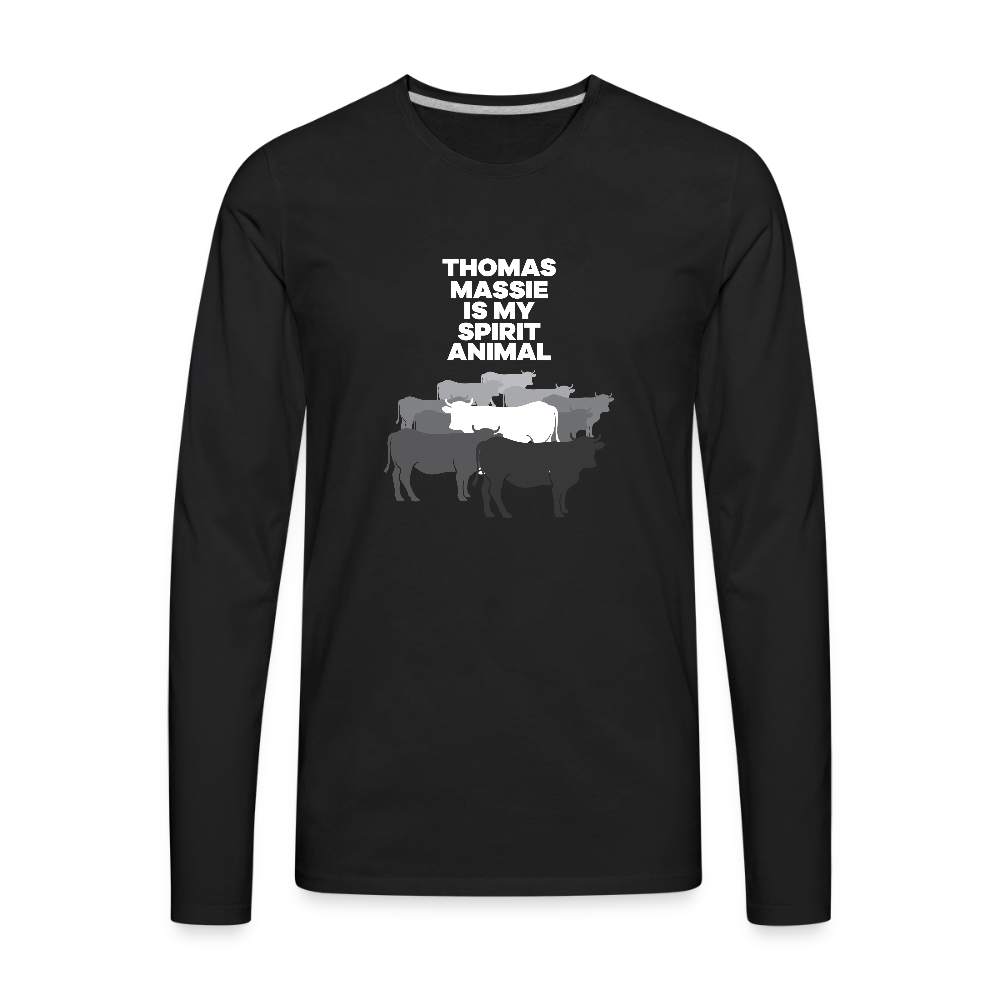 Thomas Massie Is My Spirit Animal | Men's Long Sleeve Tee - black