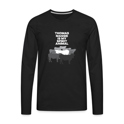 Thomas Massie Is My Spirit Animal | Men's Long Sleeve Tee - black