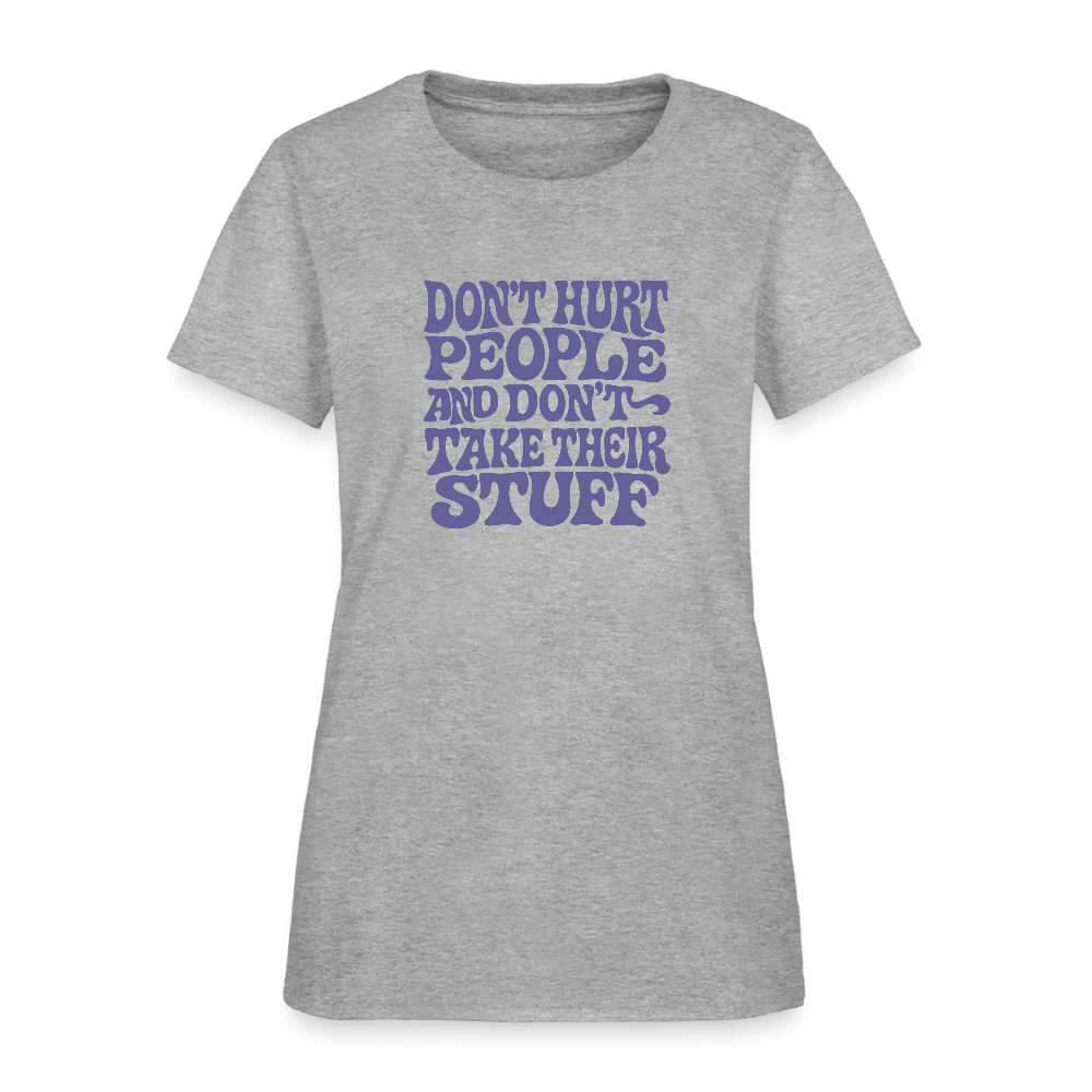 Don't Hurt People | Retro | Women's Tee - heather gray