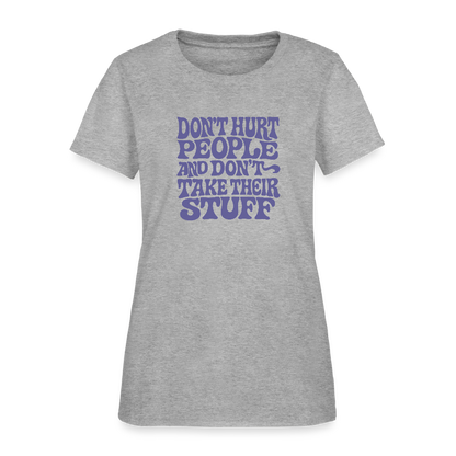 Don't Hurt People | Retro | Women's Tee - heather gray