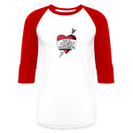 Love, Liberty | Baseball Tee - white/red