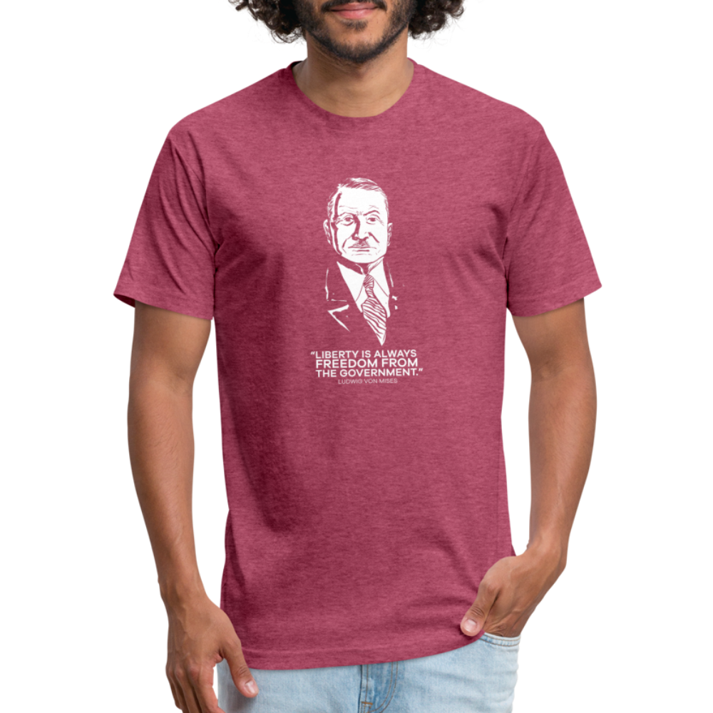 Ludwig von Mises Quote | Men's Tee - heather burgundy