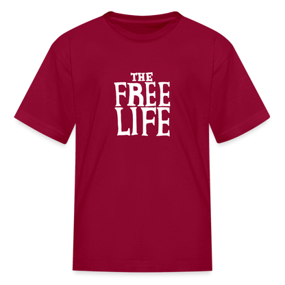 The Free Life | Youth Tee - dark red