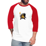 Free the Porcupine | Baseball Tee - white/red