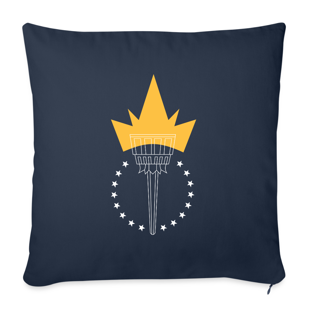 Freedom Torch | Throw Pillow Cover - navy