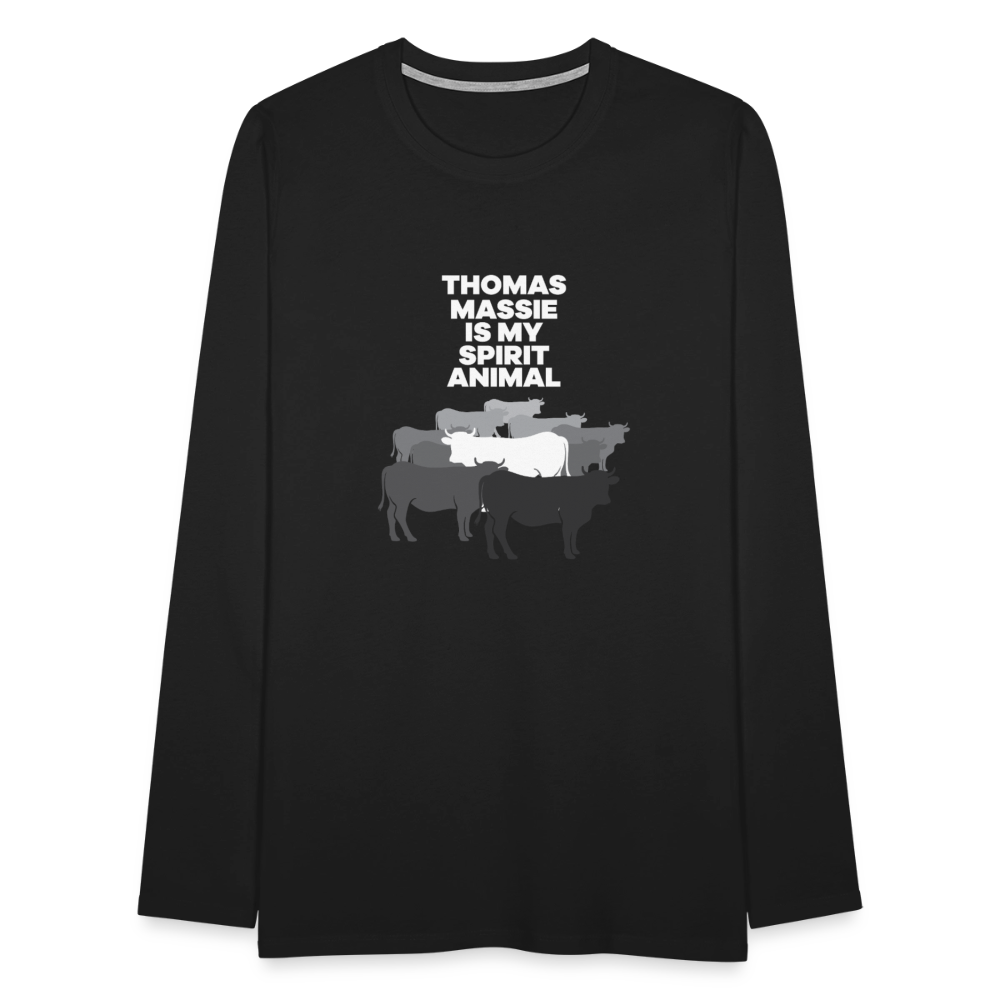 Thomas Massie Is My Spirit Animal | Men's Long Sleeve Tee - black