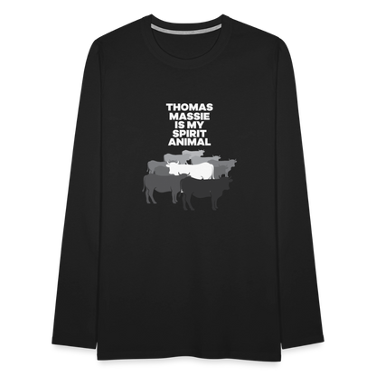 Thomas Massie Is My Spirit Animal | Men's Long Sleeve Tee - black