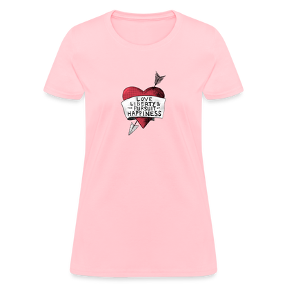 Love, Liberty | Women's Tee - pink