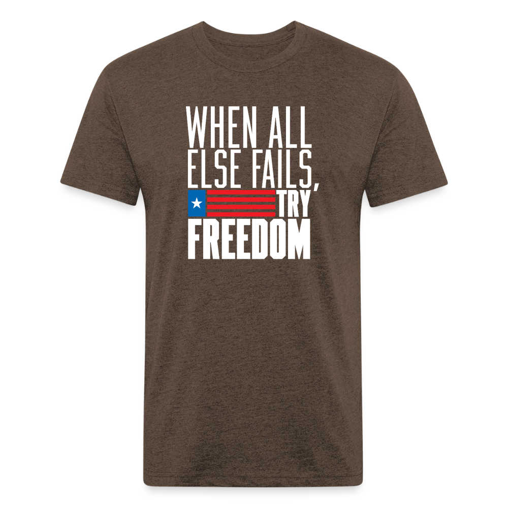 Try Freedom | Men's Tee - heather espresso