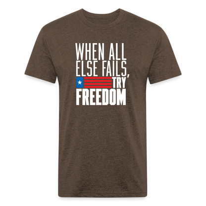 Try Freedom | Men's Tee - heather espresso