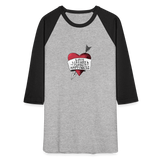 Love, Liberty | Baseball Tee - heather gray/black