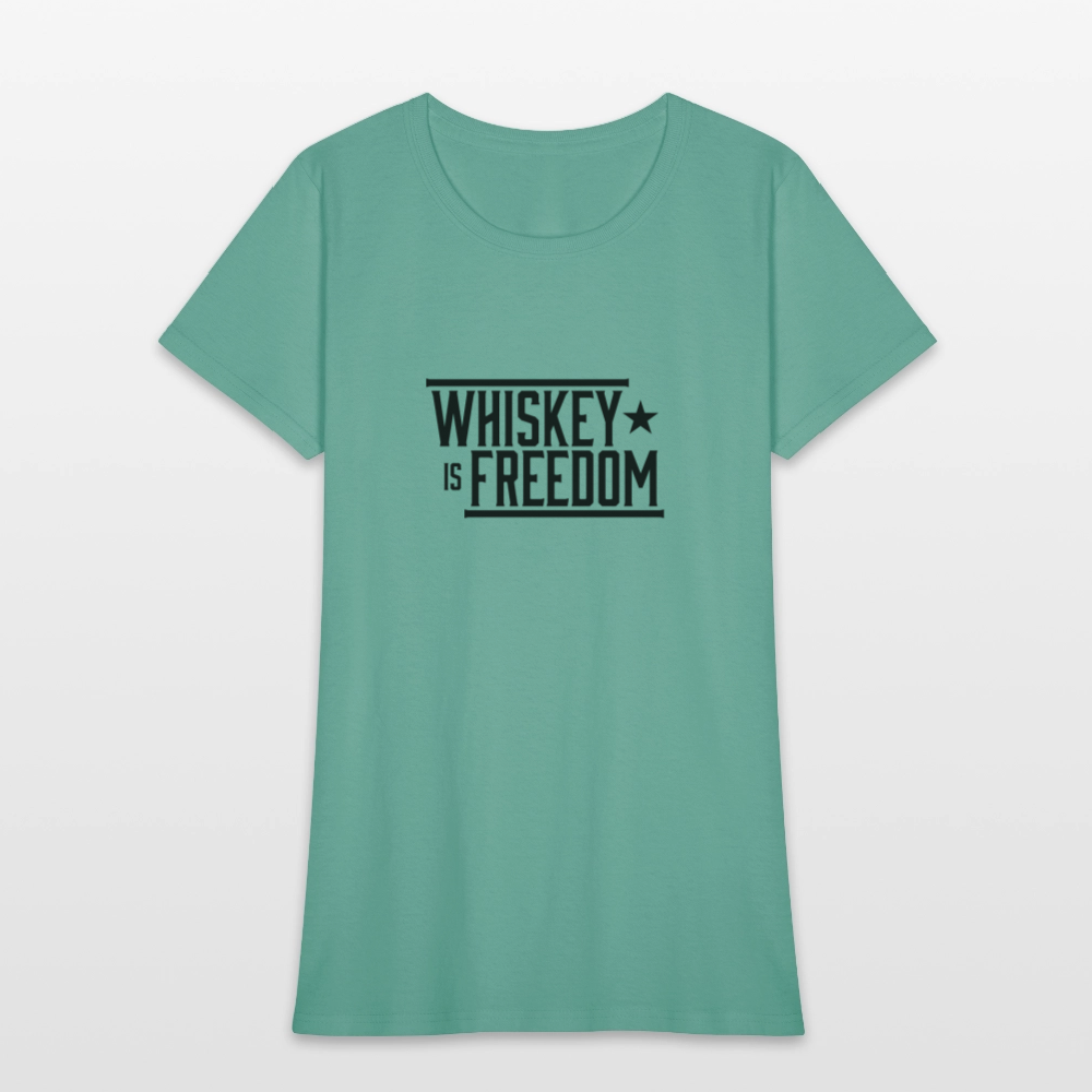 Whiskey is Freedom | Women's Tee - aquatic