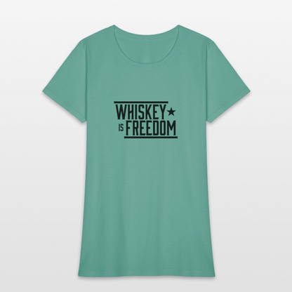 Whiskey is Freedom | Women's Tee - aquatic