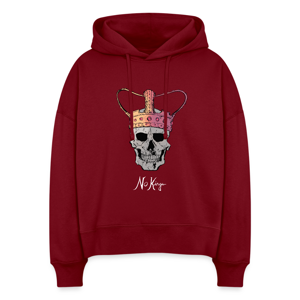 No Kings | Women's Hoodie - burgundy