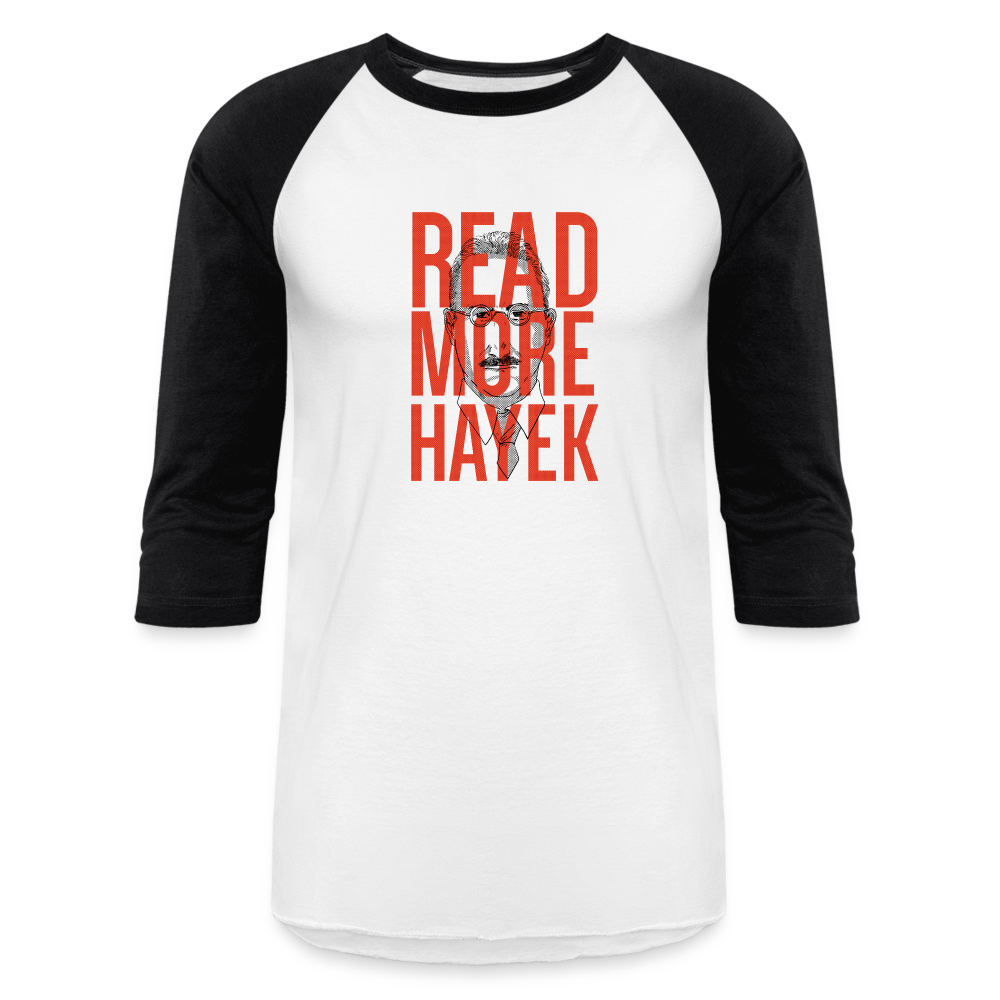 Read More Hayek | Baseball Tee - white/black