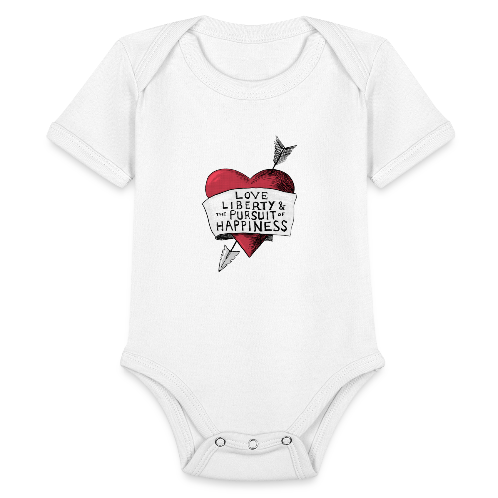 Love, Liberty | Baby Onesie - white