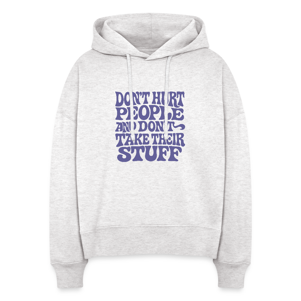 Don't Hurt People | Retro | Women's Hoodie - cool heather grey