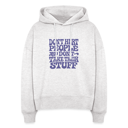 Don't Hurt People | Retro | Women's Hoodie - cool heather grey