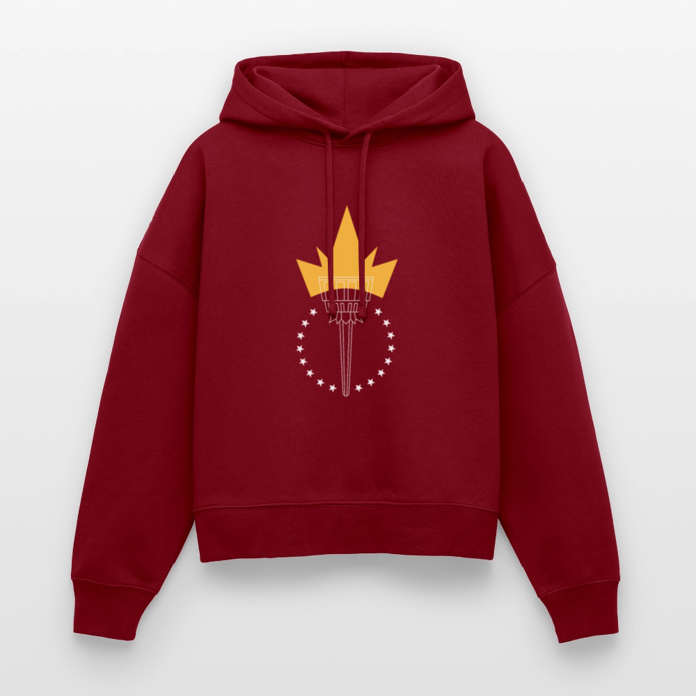 Freedom Torch | Women's Hoodie - burgundy