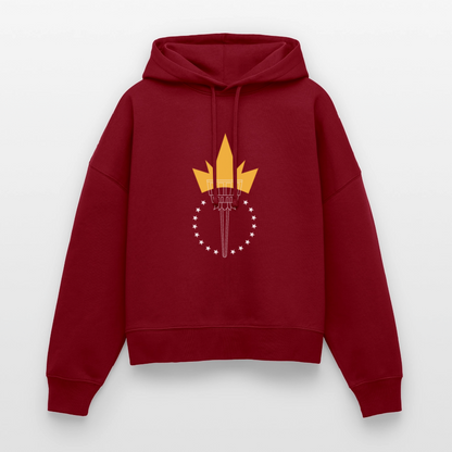 Freedom Torch | Women's Hoodie - burgundy
