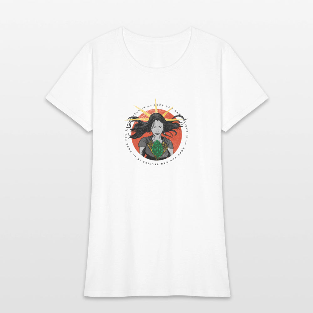 Hops You Can Believe In | Women's Tee - white