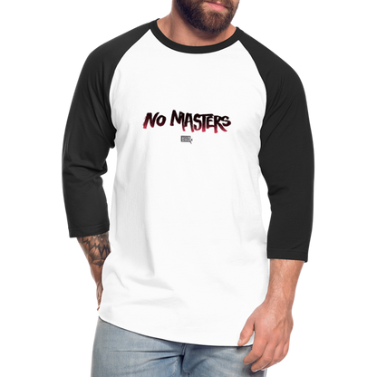 No Masters | Baseball Tee - white/black