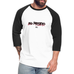 No Masters | Baseball Tee - white/black