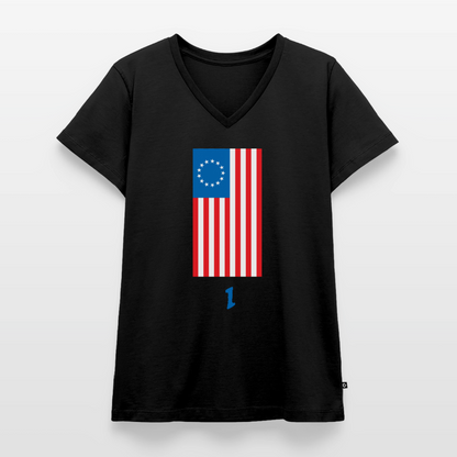 Spirit of '76 | Women's V-Neck Tee - black