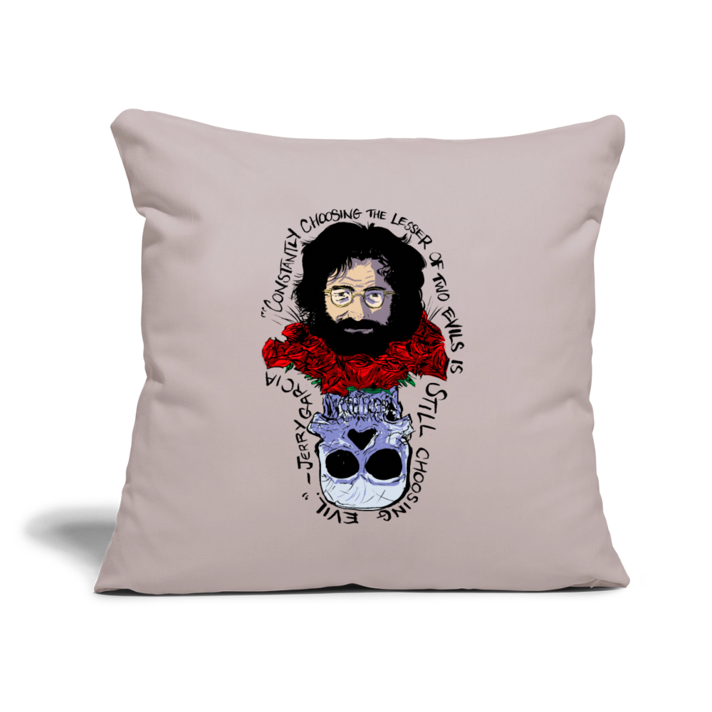 Jerry Garcia | Throw Pillow Cover - light taupe