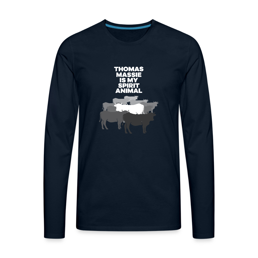 Thomas Massie Is My Spirit Animal | Men's Long Sleeve Tee - deep navy