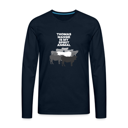 Thomas Massie Is My Spirit Animal | Men's Long Sleeve Tee - deep navy