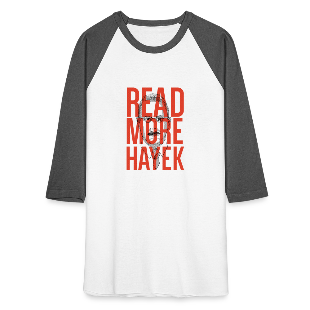 Read More Hayek | Baseball Tee - white/charcoal