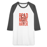 Read More Hayek | Baseball Tee - white/charcoal