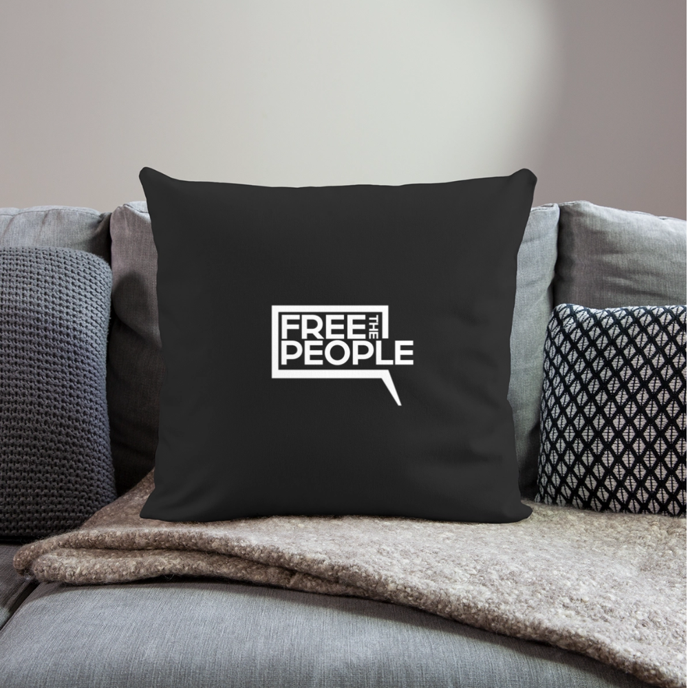 Free the People | Throw Pillow Cover - black