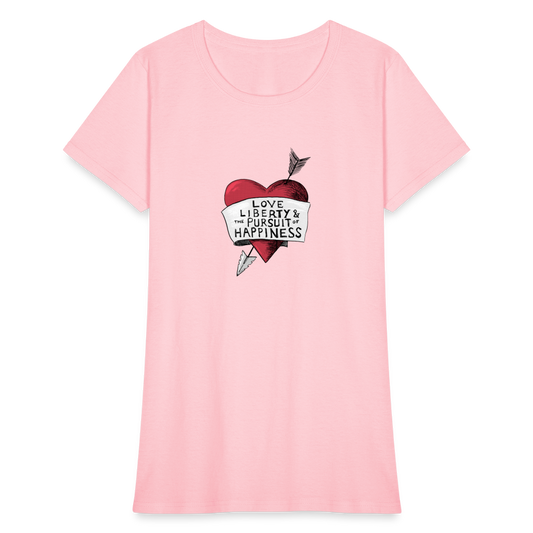 Love, Liberty | Women's Tee - pink