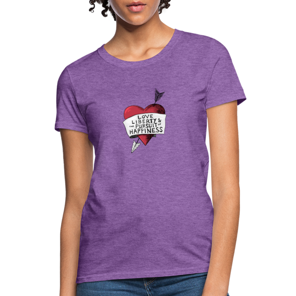 Love, Liberty | Women's Tee - purple heather