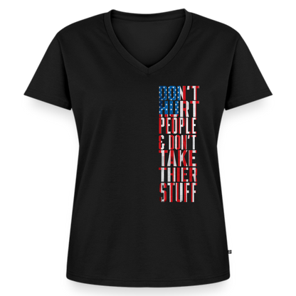 Don't Hurt People | Flag | Women's V-Neck Tee - black