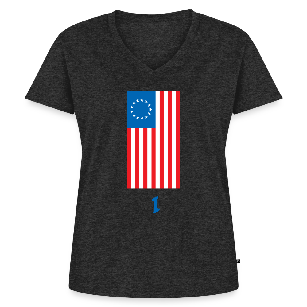 Spirit of '76 | Women's V-Neck Tee - heather anthracite