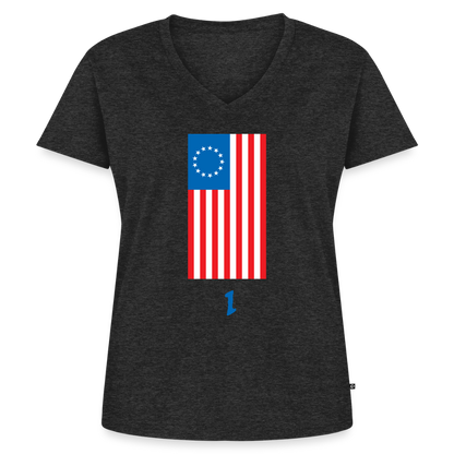 Spirit of '76 | Women's V-Neck Tee - heather anthracite