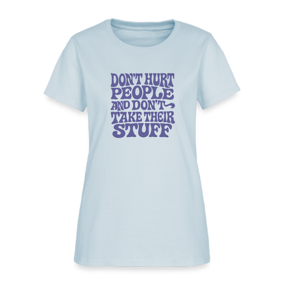 Don't Hurt People | Retro | Women's Tee - light blue