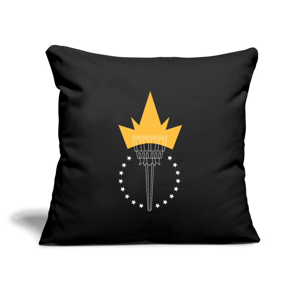 Freedom Torch | Throw Pillow Cover - black