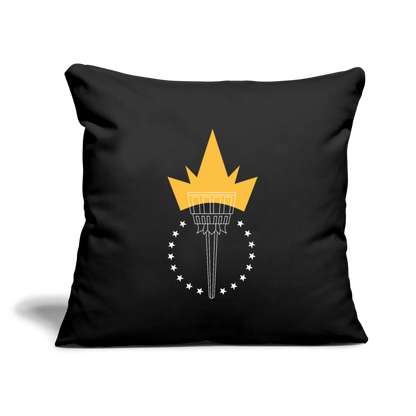 Freedom Torch | Throw Pillow Cover - black