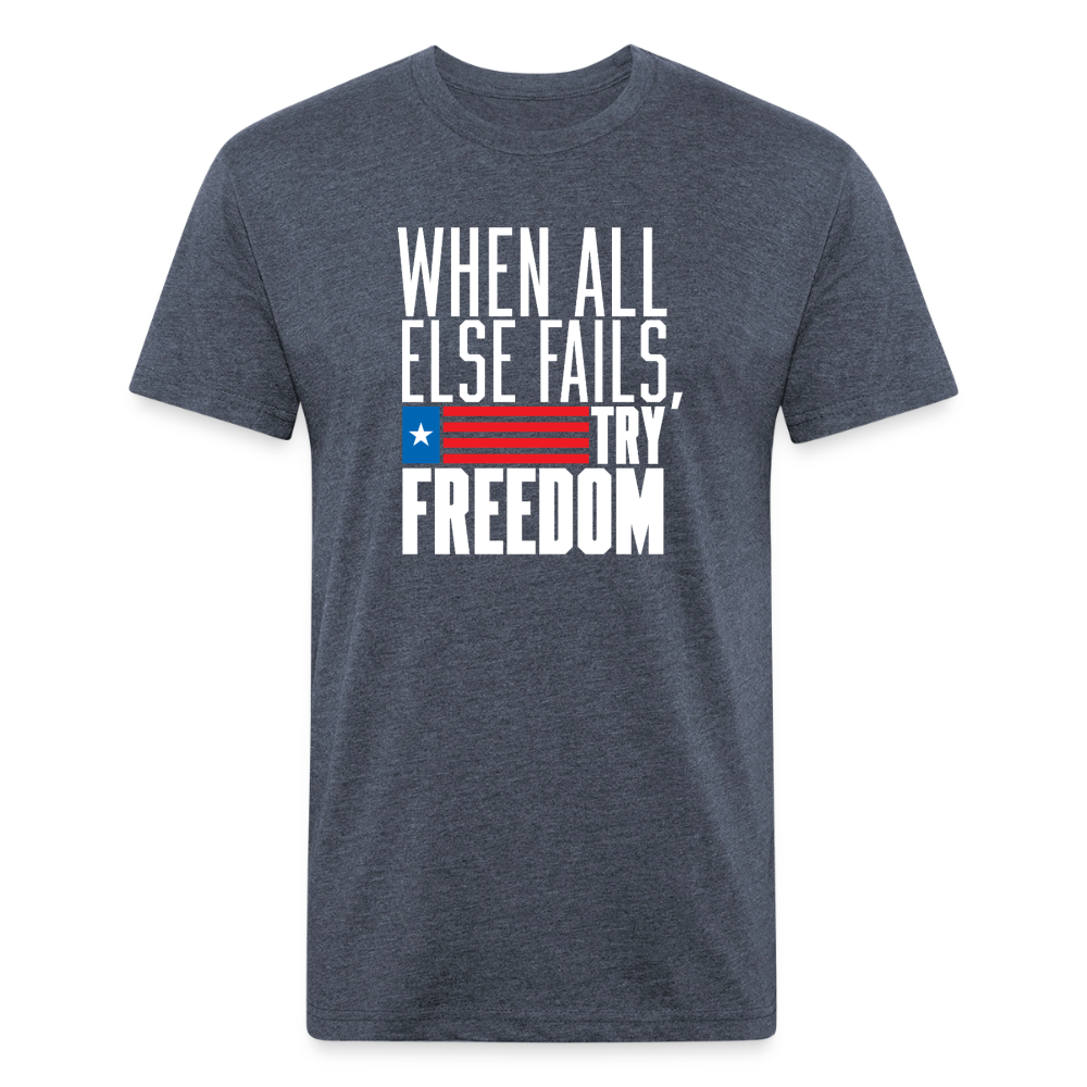 Try Freedom | Men's Tee - heather navy