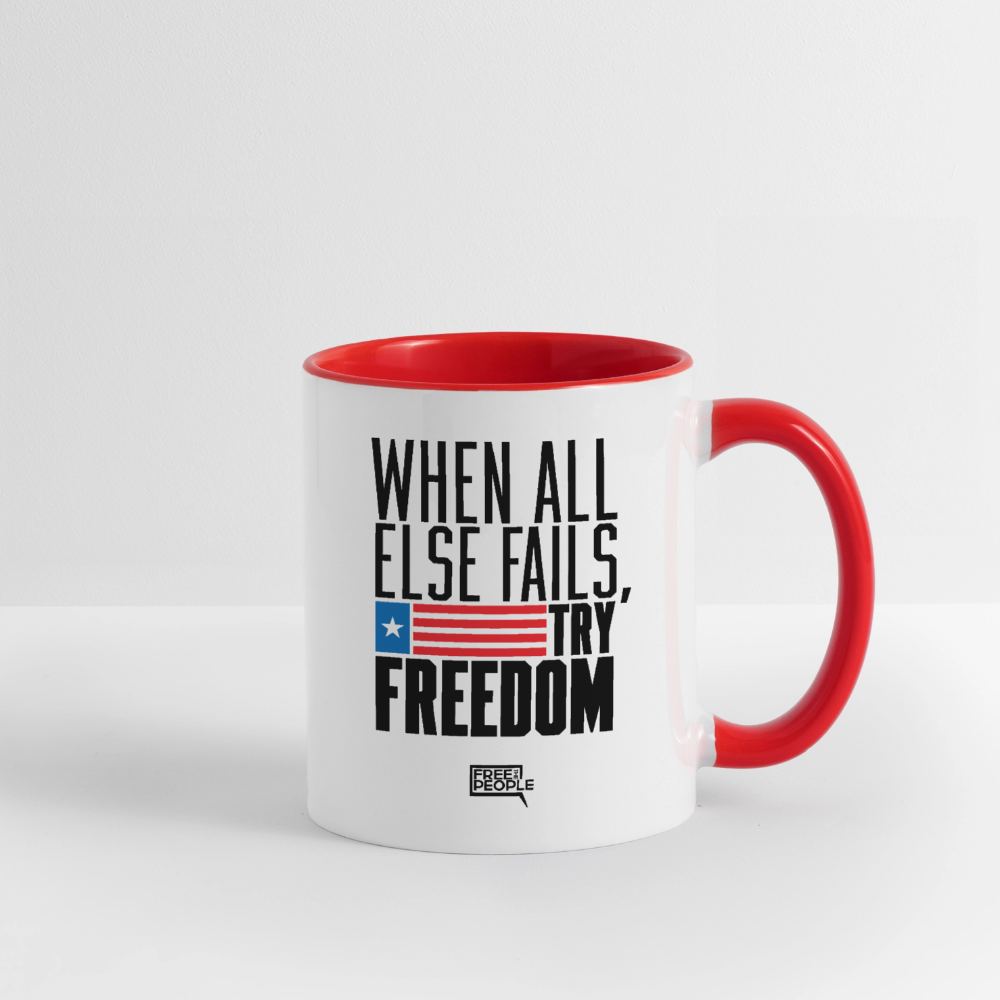Try Freedom Coffee Mug - white/red