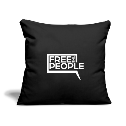 Free the People | Throw Pillow Cover - black